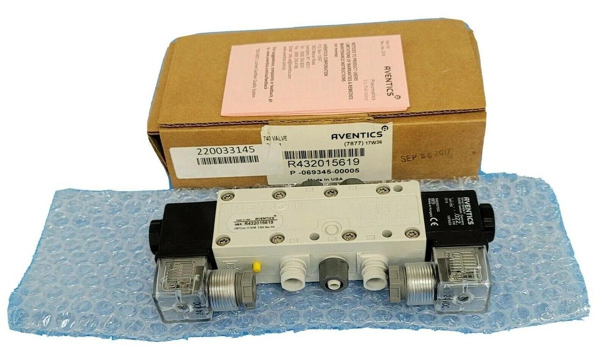 Used NIB BOSCH AVENTICS R432015619 740 VALVE 24V DC 2.1W COIL