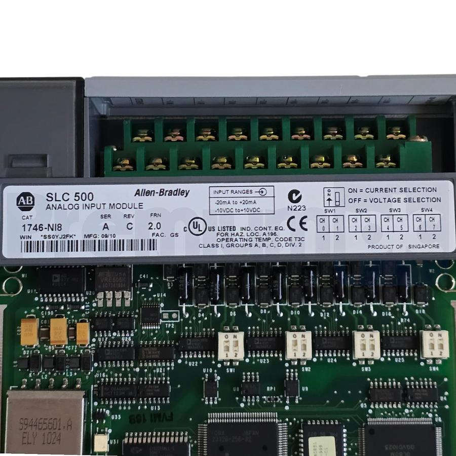 Used Surplus Allen Bradley 1746-NI8 /A SLC 500 8-Ch Analog Input Module Rev C NUPI