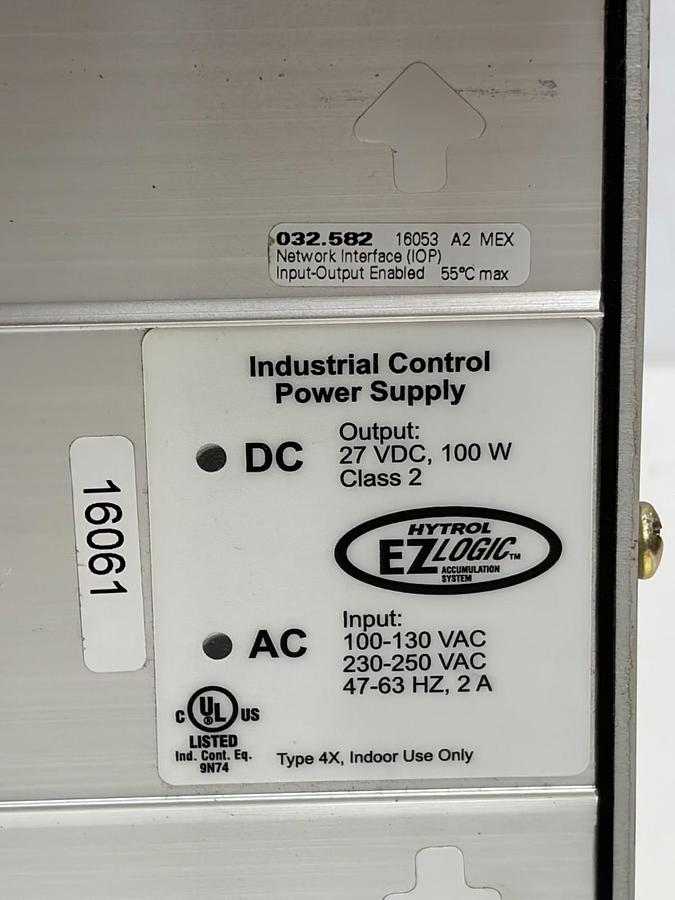 Used Hytrol EZLogic 032.582 Power Supply Network Interface IOP 27VDC 100W