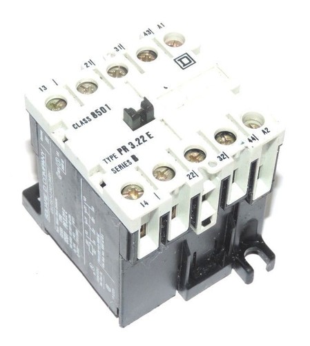 Used SQUARE D 8501-PR3.22-E RELAY, 4 POLE, 300 VAC