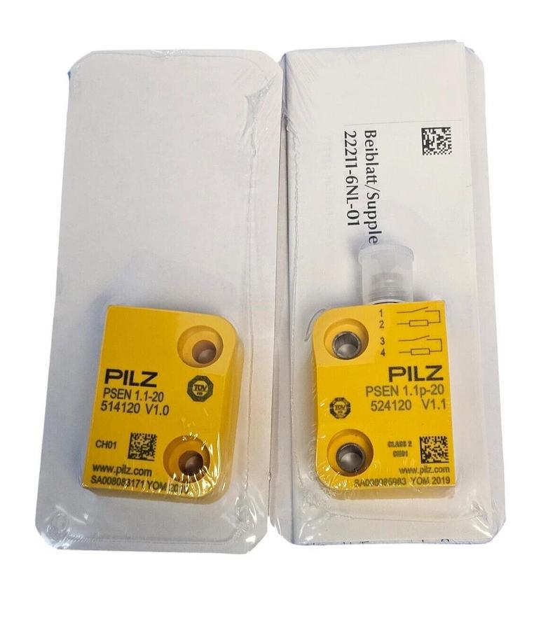 Used NEW PILZ PSEN 1.1P-20/PSEN 1.1-20/8MM/ 1UNIT IDENT. NO. 504220 SAFETY SWITCH