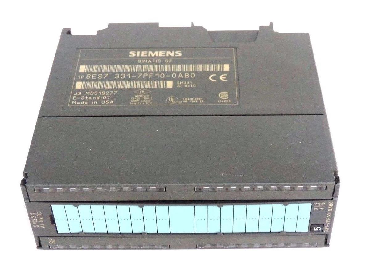 Used SIEMENS 6ES7 331-7PF10-0AB0 SIMATIC S7 ANALOG INPUT MODULE 6ES73317PF100AB0