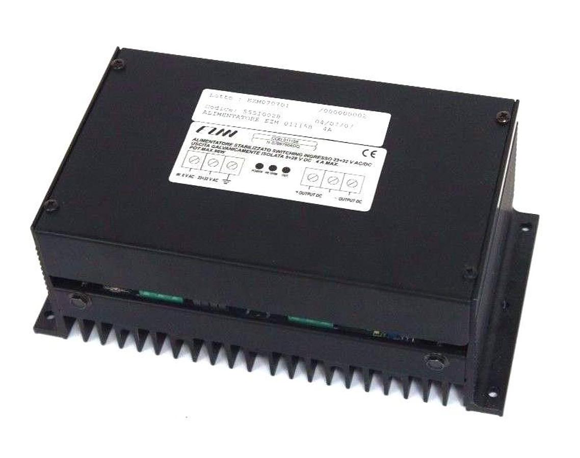 Used NIB EZM COD. 011158 POWER SUPPLY N.02887604DQ ALIM.STAB.PR.TERM 4A 5-28VDC