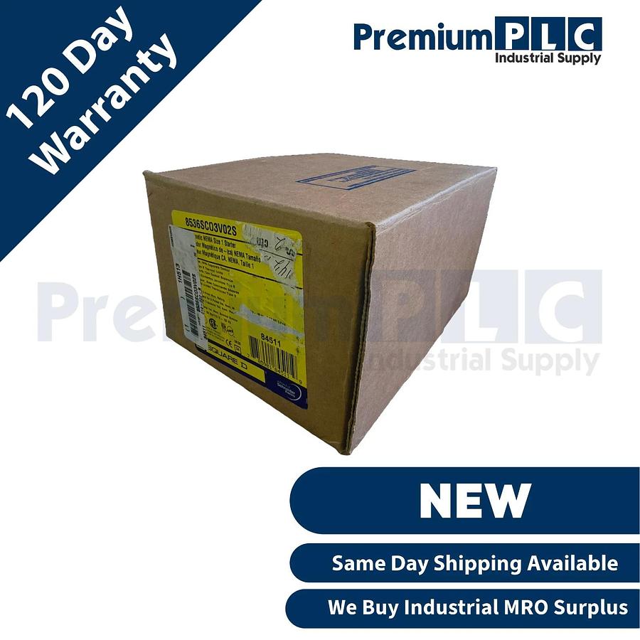 NEW SQUARE D 8536SCO3V02S /A MAGNETIC NEMA SIZE 1 STARTER 110/120V COIL 785901845119