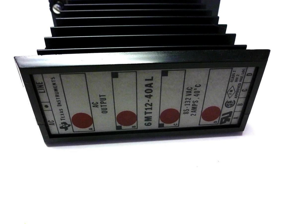Used TEXAS INTRUMENTS 6MT-12-40AL OUTPUT MODULE 85-132VAC 6MT1240AL