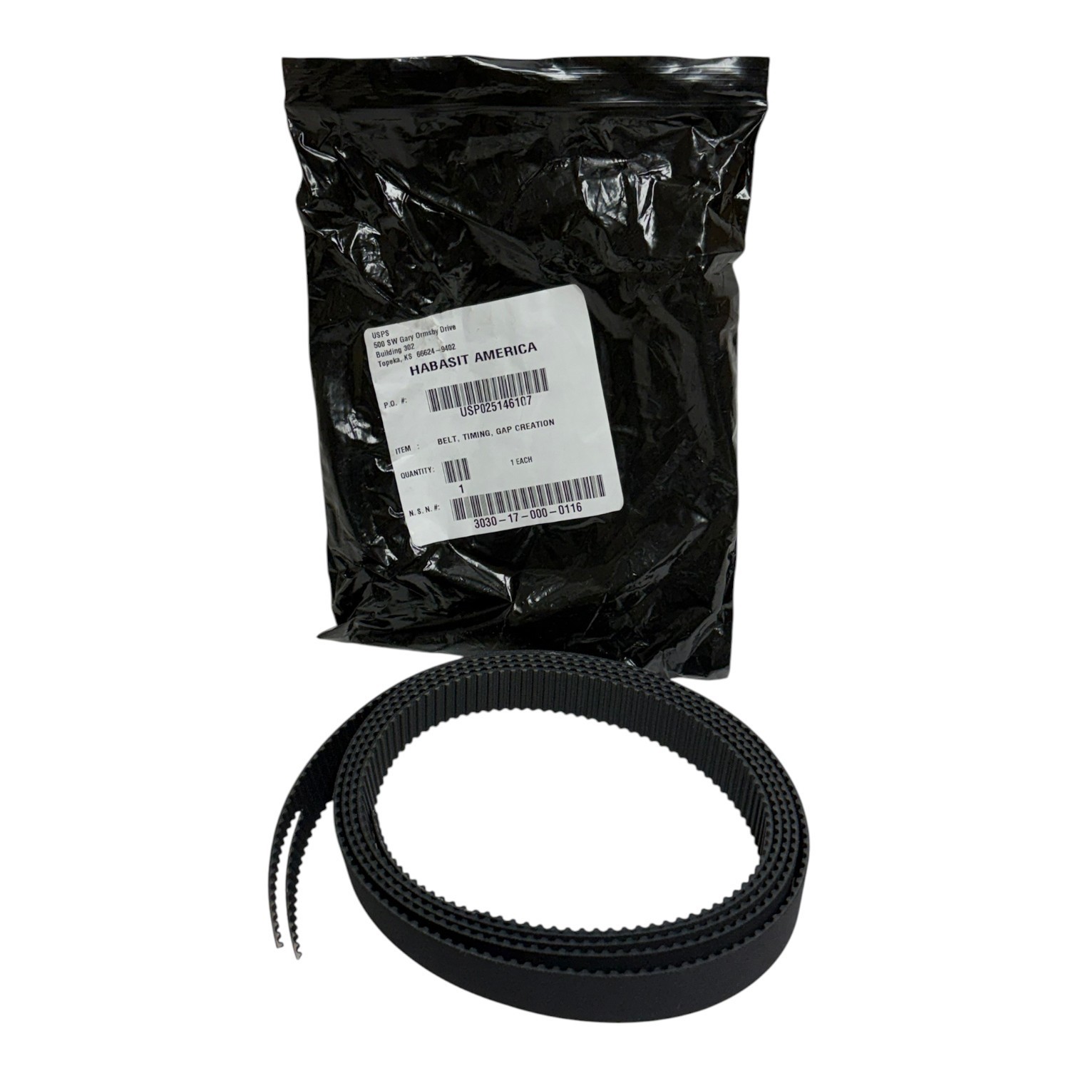 Used New Habasit America Gap Creation Timing Belt NSN 3030-17-000-0116 Logistics