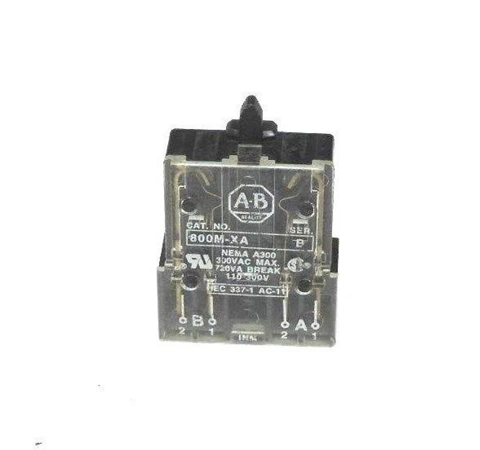 Used LOT OF 6 ALLEN BRADLEY 800M-XA CONTACT BLOCKS SER B 800MXA