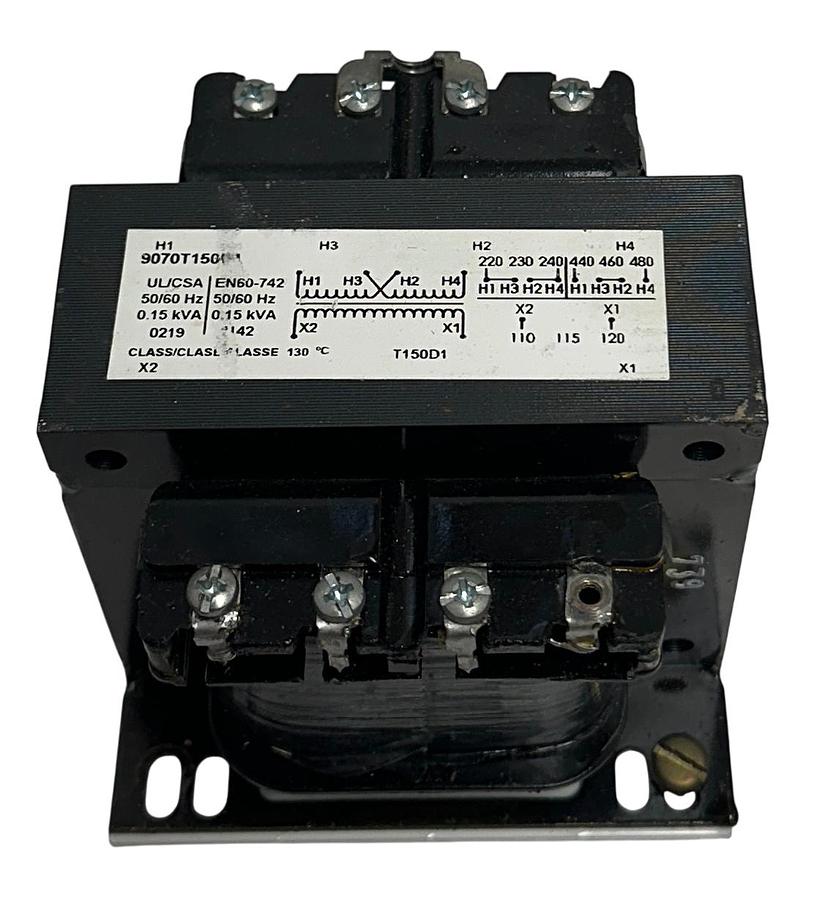 Used SQUARE D SCHNEIDER 9070T150D1 CHASSIS MOUNT CONTROL TRANSFORMER 220-480V USNP