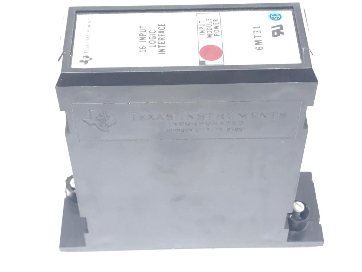 Used TEXAS INSRUMENTS 6MT31 INPUT MODULE 16POINT LOGIC INTERFACE