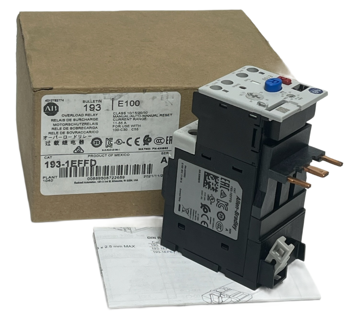 Used Allen Bradley 193-1EFFD Ser A Electronic Overload Relay 20-100A - NSMP