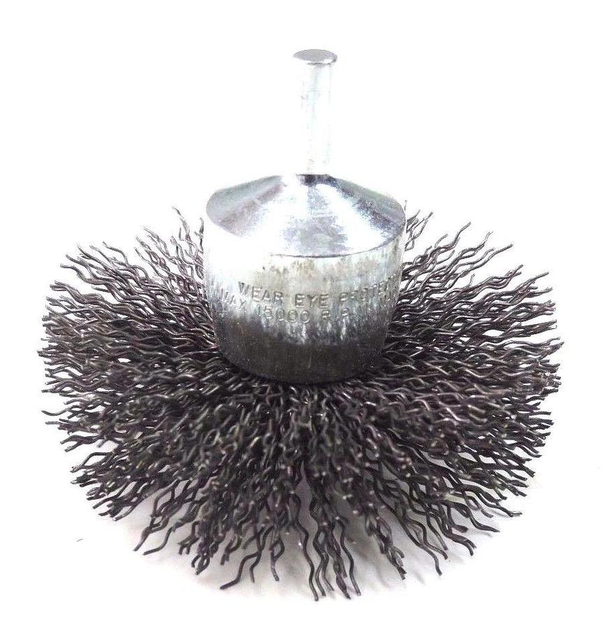 NIB MARYLAND AND BRUSH CO. EC 3020 CIRCULAR END BRUSH 3'' DIA., 1/4'' STEM 43630