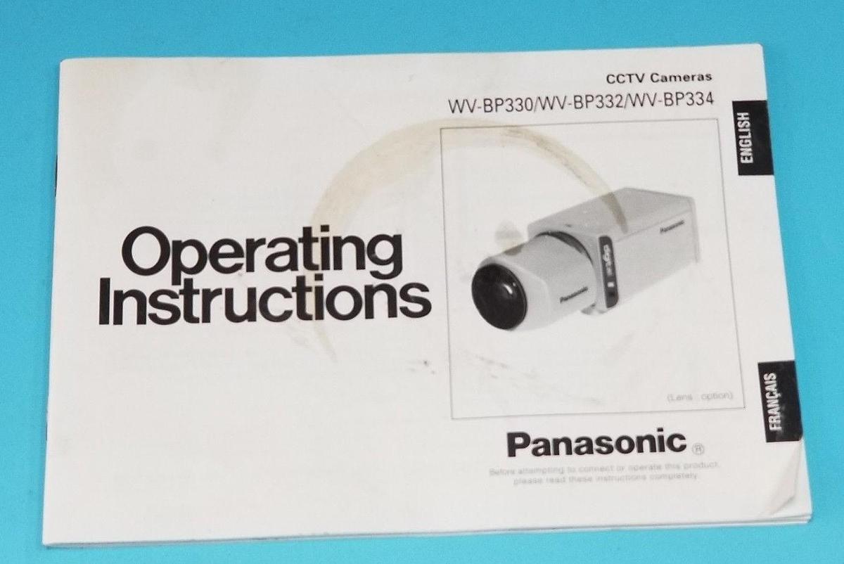 Used PANASONIC WV-BP330/WV-BP332/WV-BP334 OPERATING INSTRUCTIONS