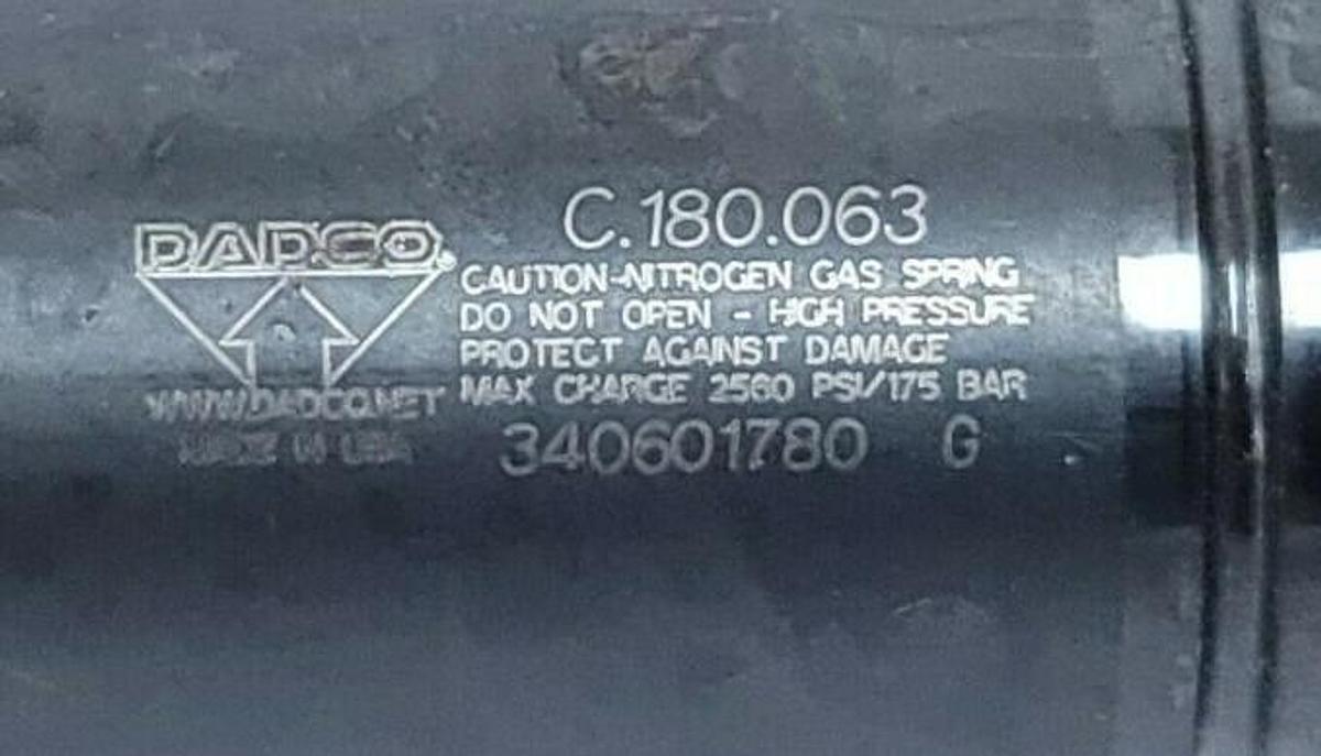 Used NEW DADCO QB63 3206 NITROGEN GAS SPRING C.180.063