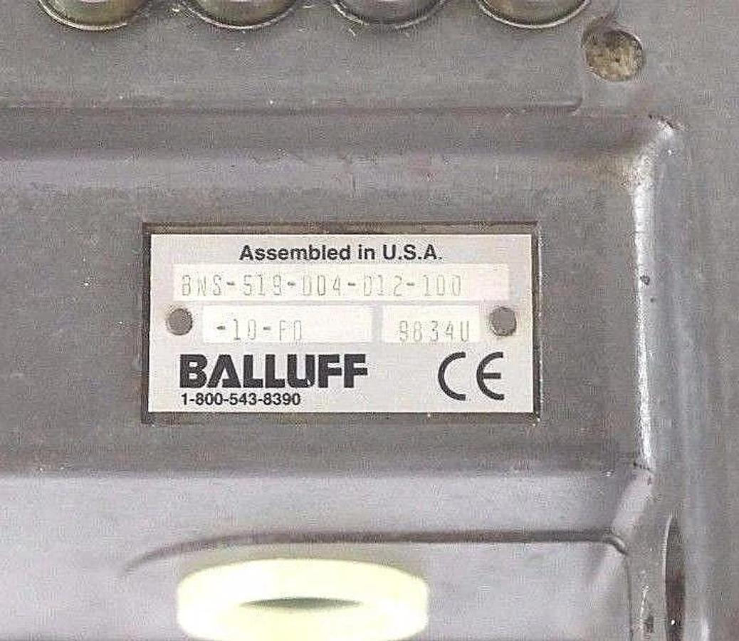 Used BALLUFF BNS-519-D04-D12-100-10-FD PROXIMITY SWITCH 240VAC, 6A, BNS519D04D12100