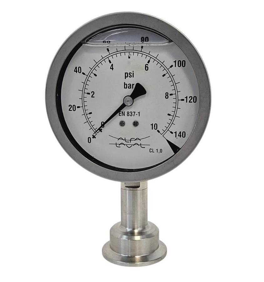 NIB ALFA LAVAL TYPE: 5622 ITEM NR: TE67D313101140 PRESSURE GAUGE
