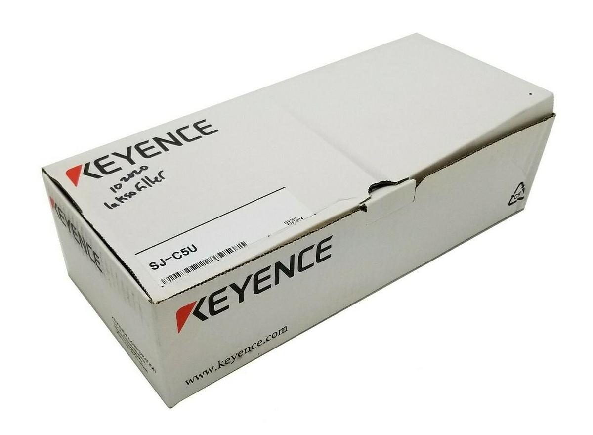 Used KEYENCE SJ-C5U 10-PIN I/O POWER CABLE LENGTH 5 METERS (16.40 FT.) SJC5U NIB