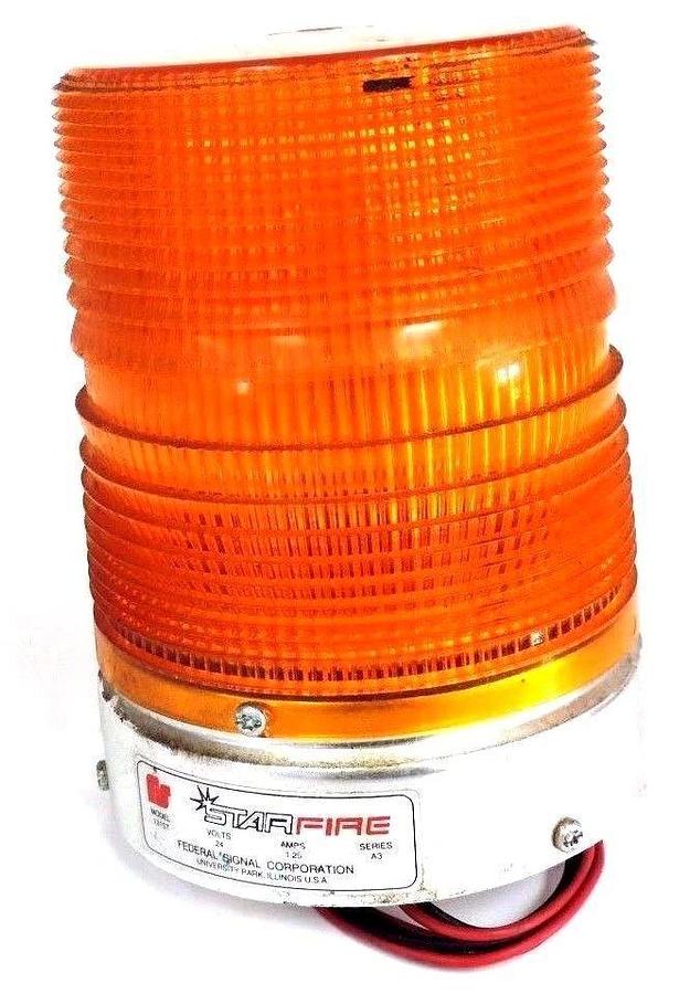 Used FEDERAL SIGNAL 131ST AMBER STROBE LIGHT SERIES A3 24VOLTS 1.25AMPS 131ST-24