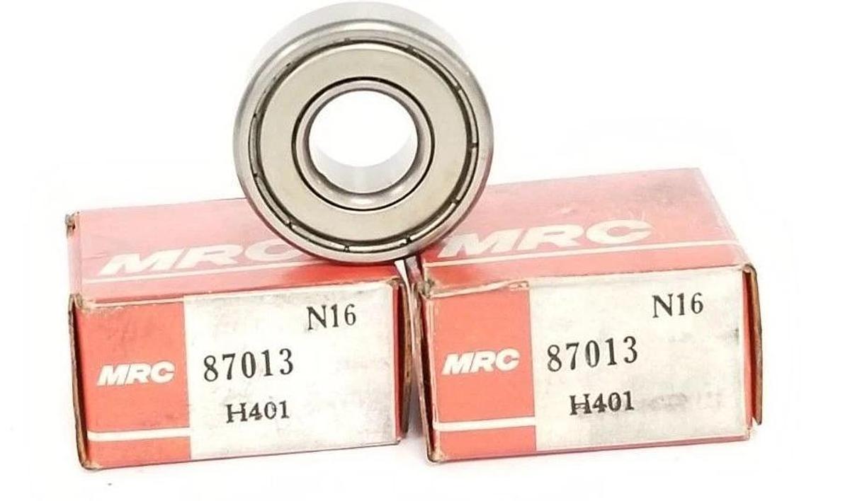 Used LOT OF 2 NIB MRC 87013 BEARINGS 13MM BORE 32MM OD 12.7 WIDTH SINGLE SEAL