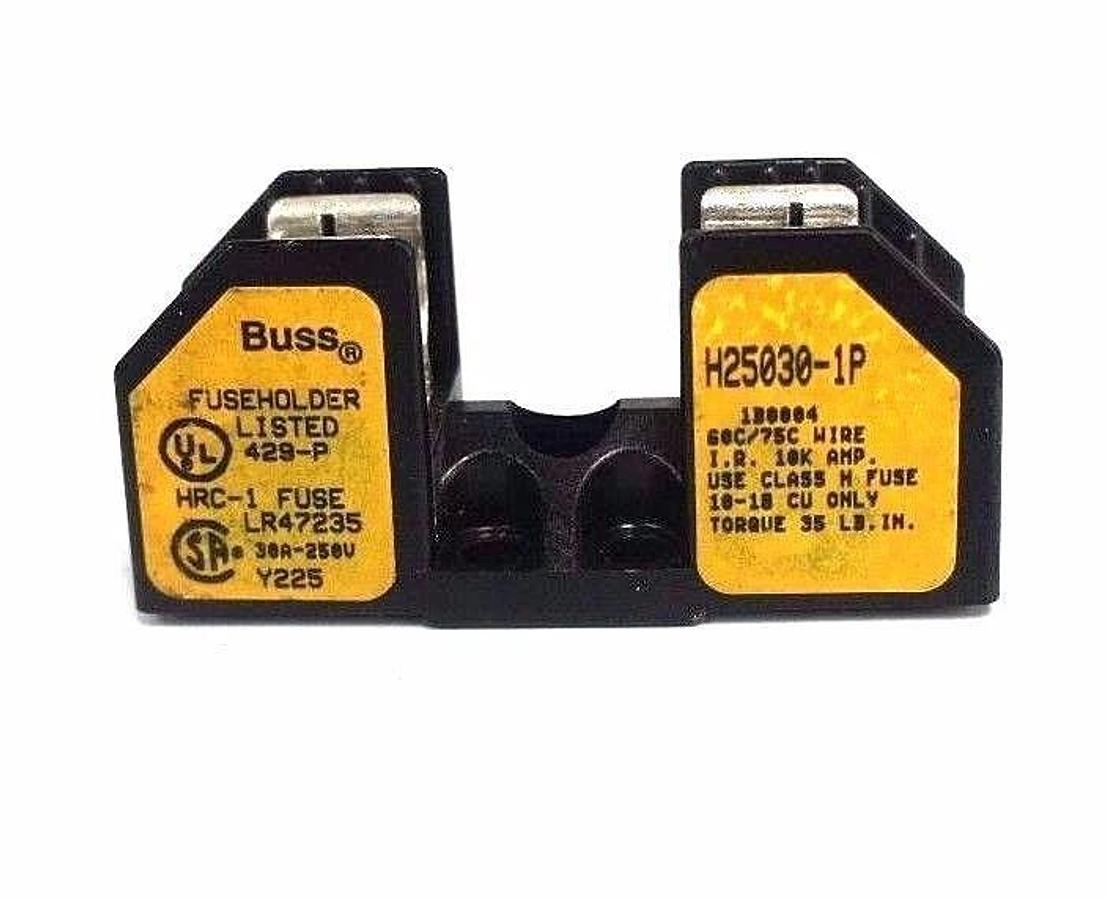 Used LOT OF 4 BUSSMANN H25030-1P FUSE HOLDERS FOR HRC-1 FUSES