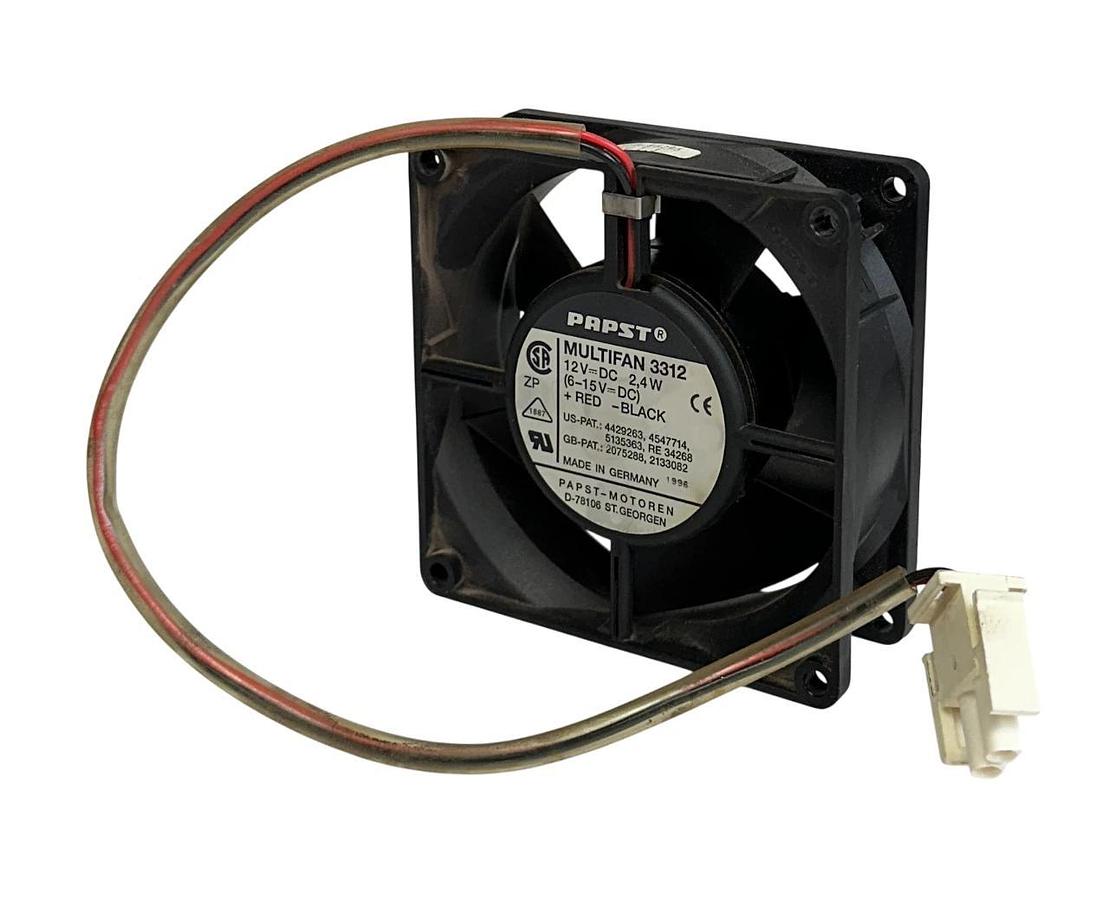 Used PAPST MULTIFAN 3312 DC AXIAL FAN 6-15VDC 2.4W SUB-00295 SQUARE BLACK USNP