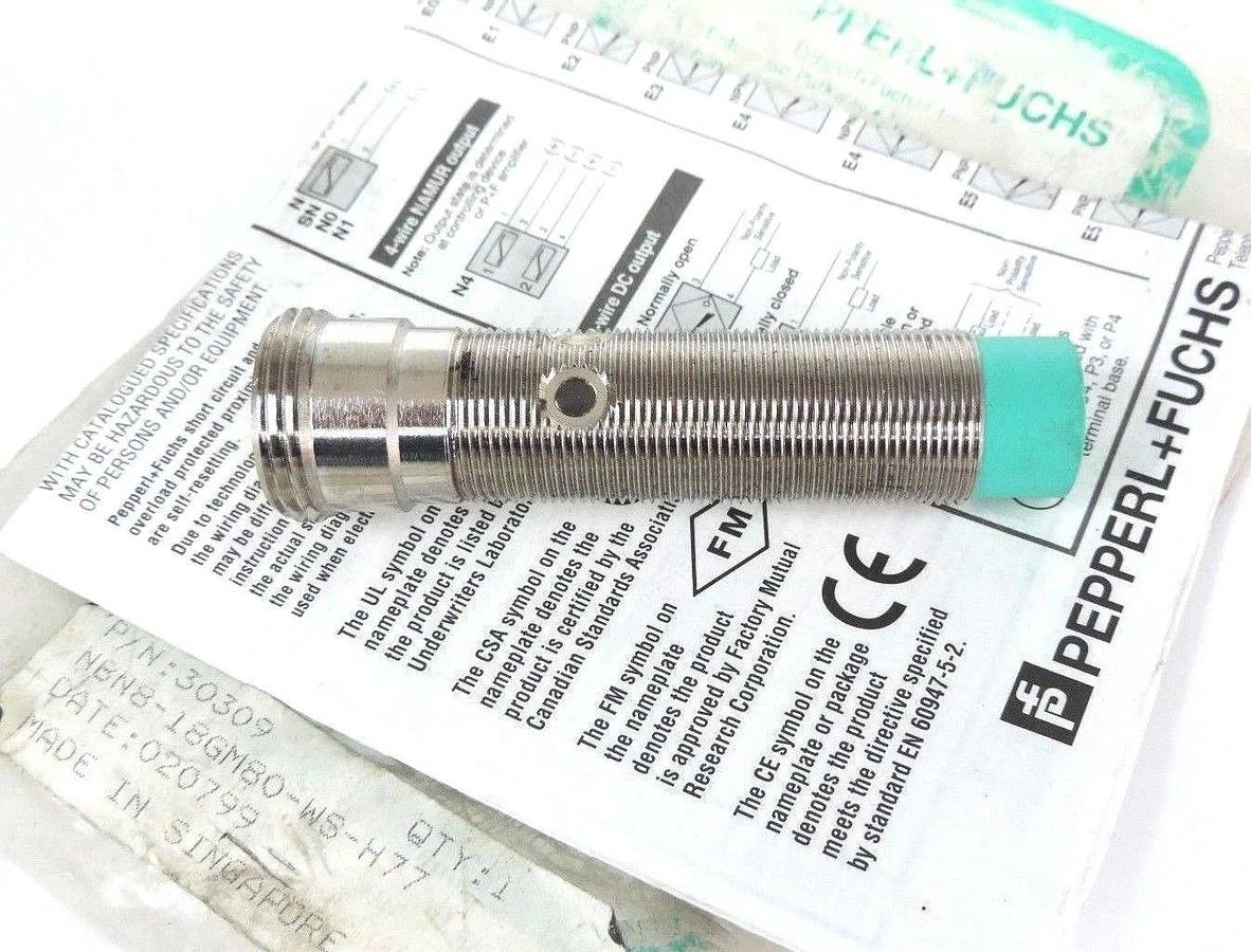 NEW PEPPERL FUCHS NBN8-18GM80-WS-H77 PROXIMITY SENSOR P/N: 30309S