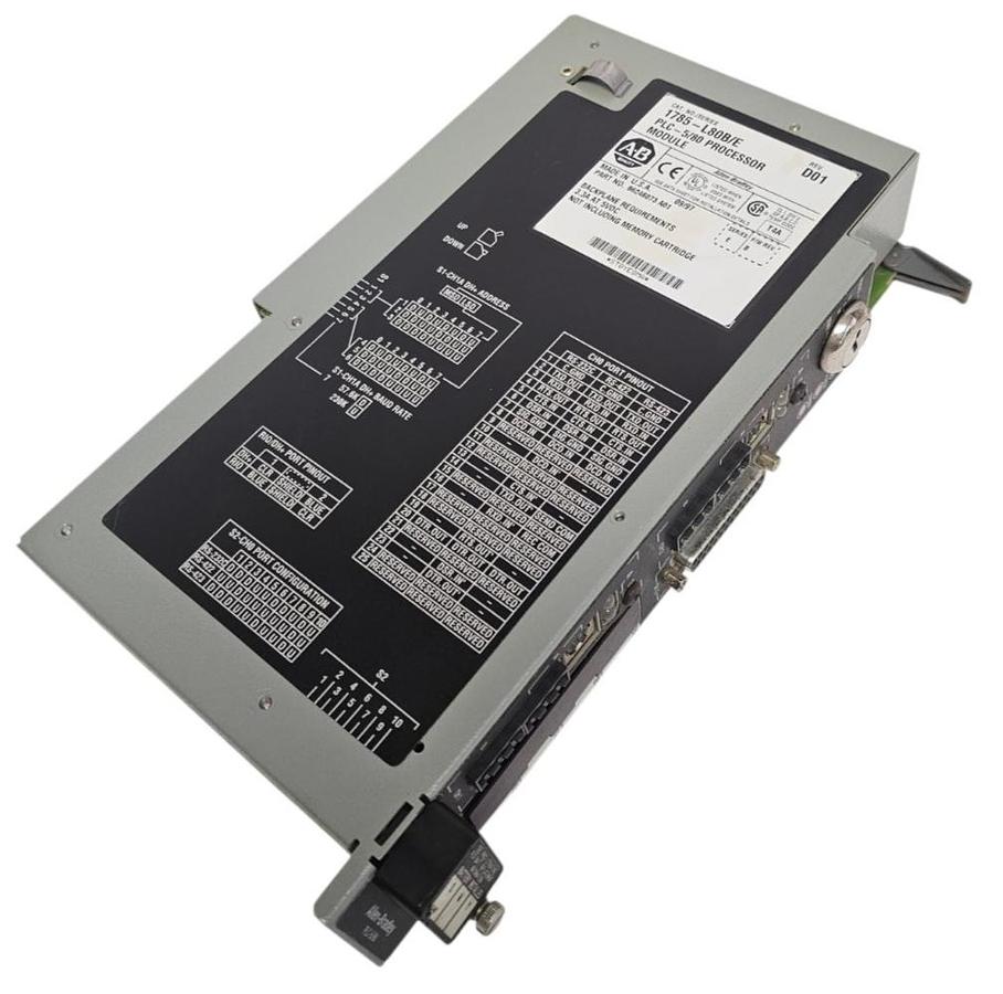 Used ALLEN BRADLEY 1785-L80B /E PLC-5/80 PROCESSOR MODULE REV. D01 F/W REV. B SER. E