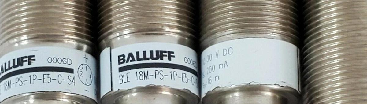 Used LOT OF 5 BALLUFF BLE-18M-PS-1P-E5-C-S4 RECEIVERS 551666, BLE18MPS1PE5CS4, 10-30