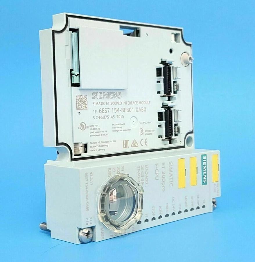 Used SIEMENS 6ES7154-8FB01-0AB0 SIMATIC ET 200PRO INTERFACE MODULE F-CPU