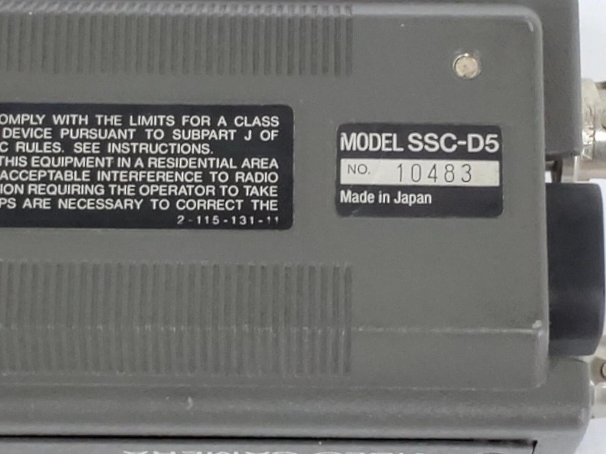 Used SONY SSC-D5 CCD VIDEO CAMERA SSCD5 W/ CABLE AND LENS