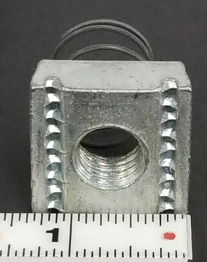 LOT OF 16 NEW GENERIC 2175713 SPRING NUTS, 32 X 33 X 10MM BASE, 2.5-3CM SPRING