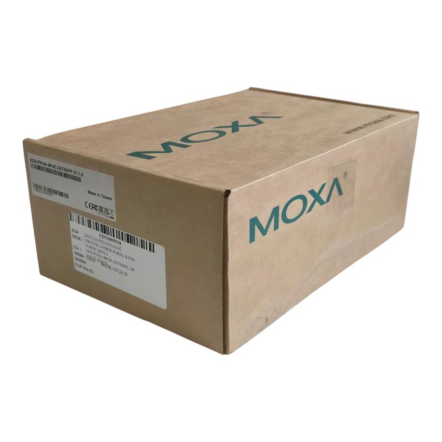 Used Moxa EDS-P510A Managed Ethernet PoE+ Switch EDS-P510A-8PoE-2GTXSFP V1.1.0 NSMP