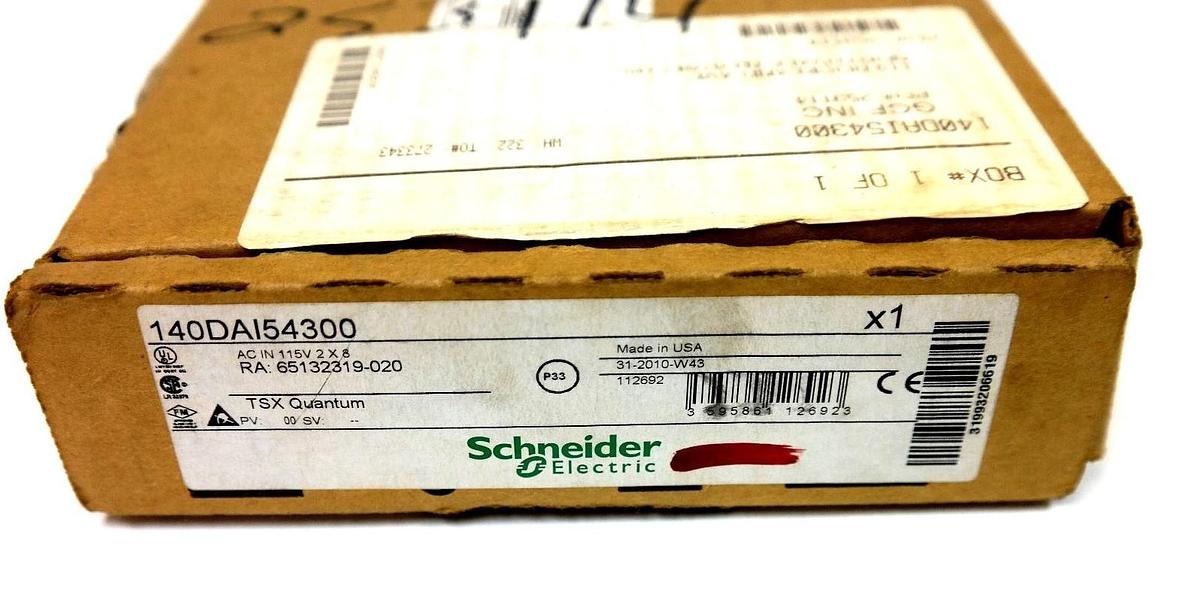 Used SCHNEIDER ELECTRIC 140DAI54300 TSX QUANTUM AC IN 115V 2 X 9 MODULE 140-DAI-543-0