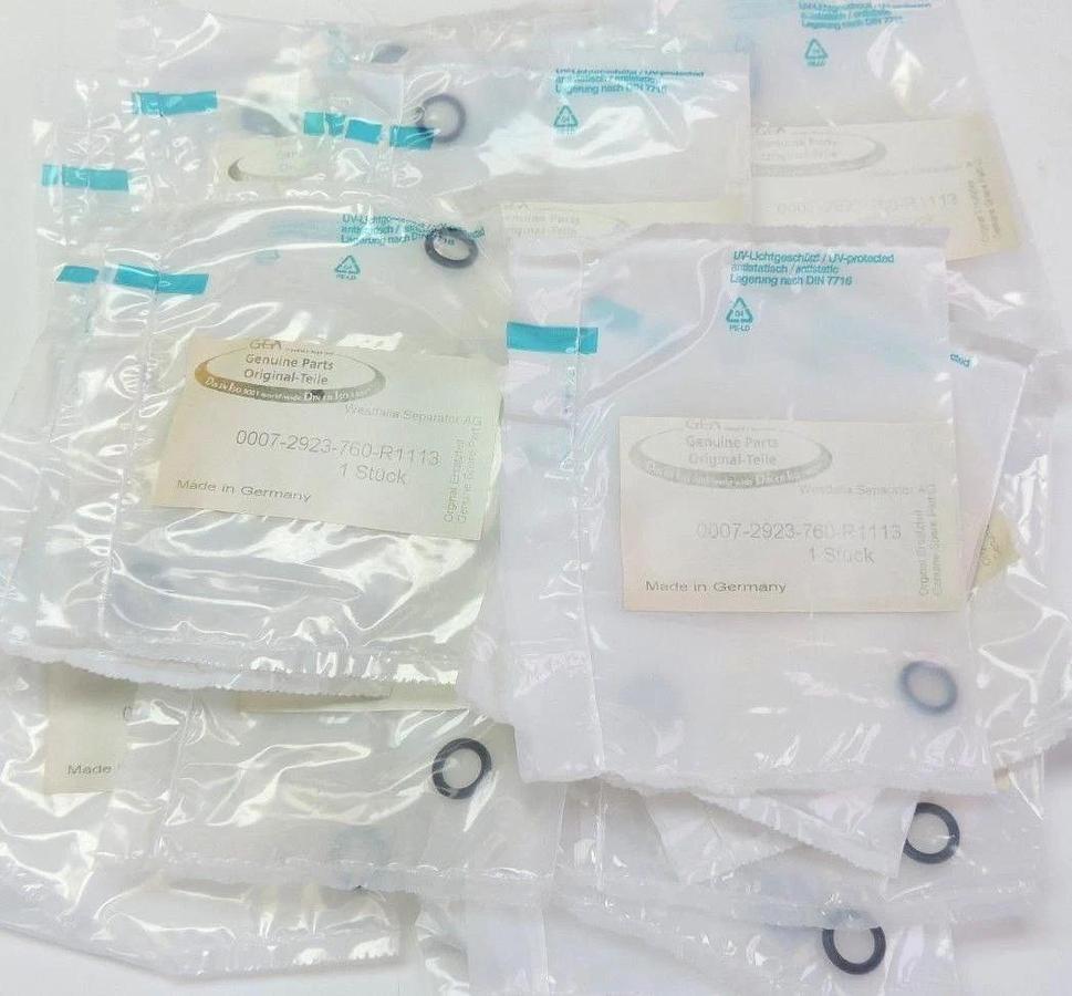 Used LOT OF 20 NEW WESTFALIA 0007-2923-760-R1113 GASKETS 00072923760R1113