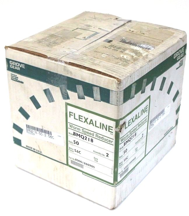 NIB GROVE GEAR BMQ218 FLEXALINE WORM SPEED REDUCER BMQ218-50-2-56C BMQ218-2