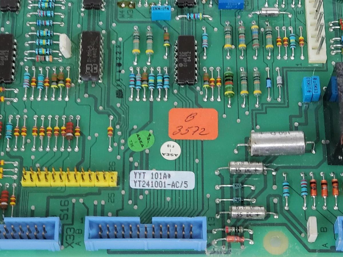 Used ABB YYT-101A CONTROL BOARD YT241001-AC/5 2668 180-151/3 854022R