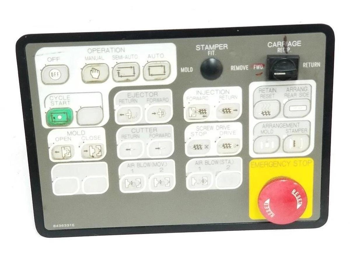 Used FUJI ELECTRIC 8436331E KEYPAD CONTROLLER MEMBRANE ONLY W/ AH30-V , AH164-P3