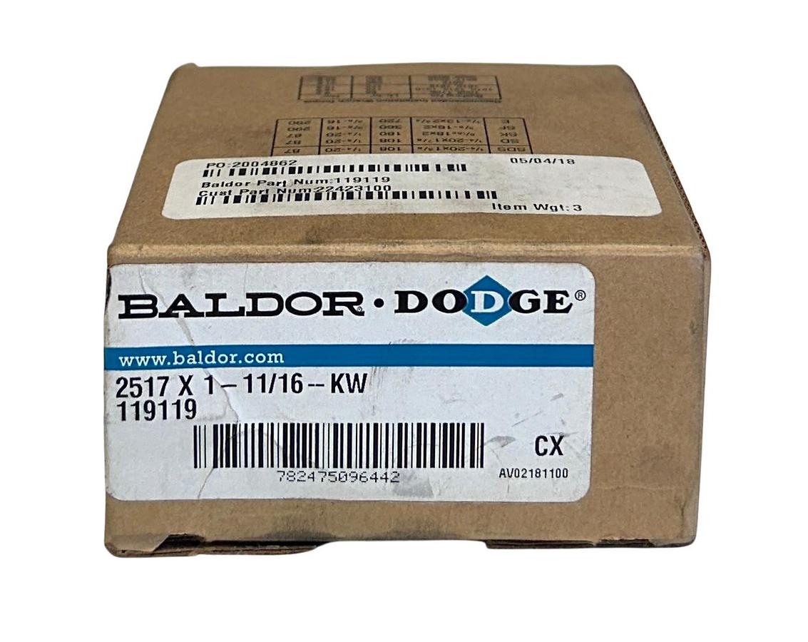 Used BALDOR DODGE 2517 X 1-11/16-KW / 119119 TAPER-LOCK BUSHING STOCK BORE NSMP