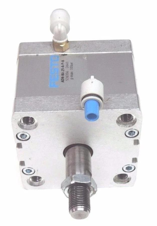 Used FESTO ADN-80-25-A-P-A PNEUMATIC CYLINDER P/N 536356 D641 10BAR MAX PRESSURE