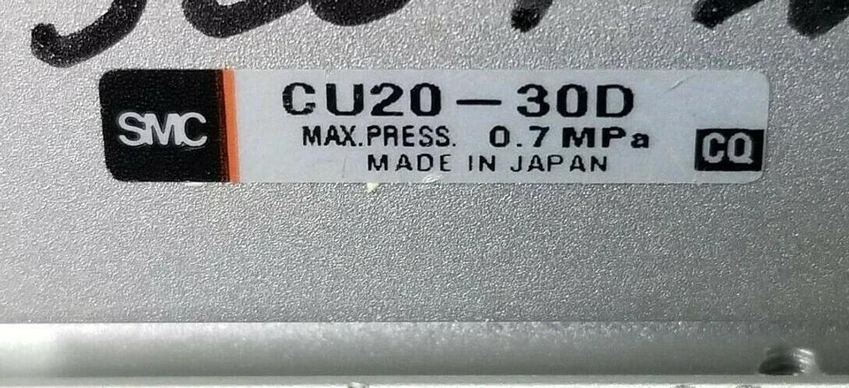 LOT OF 2 NEW SMC CU20-30D DOUBLE ACTING CYLINDERS FREE MOUNT 20MM CU2030D