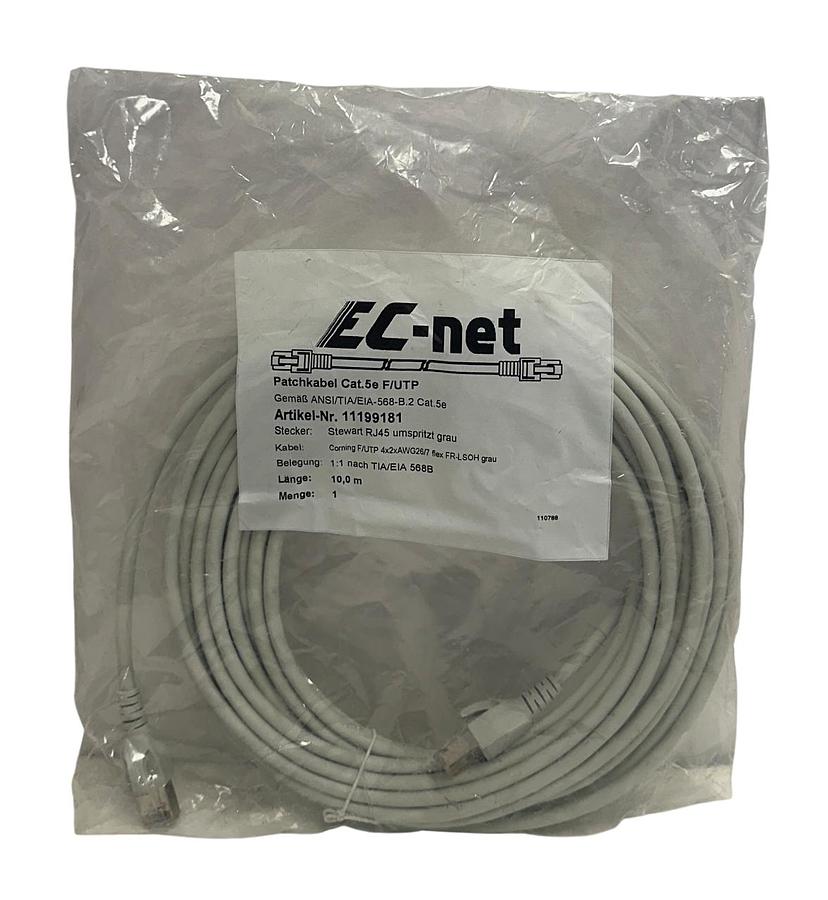 2 EC-net 11199181 EtherNet PATCH CABLES CAT 5E F/UTP STEWART RJ45 10M NSFS