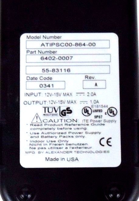 Used NIB LXE 2325A377CHGR1US SINGLE SLOT BATTERY CHARGER KIT, REV. A, 9900040006