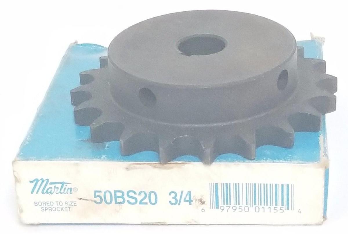 NIB MARTIN 50BS20 3/4 SPROCKET, 3/4" BORE