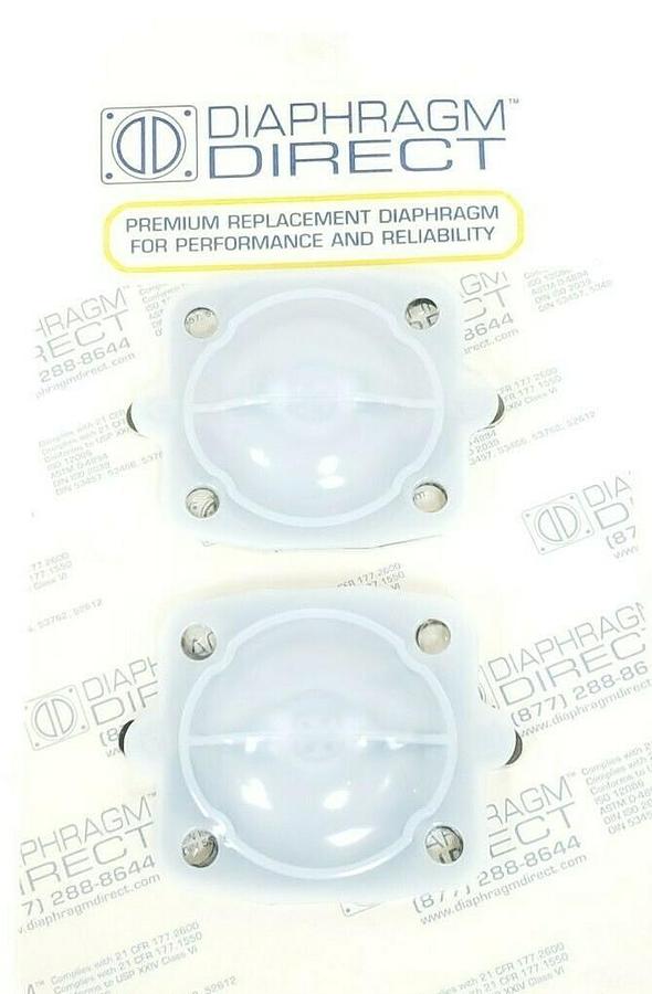 Used LOT OF 2 NEW DIAPHRAGM DIRECT P/N: DD10-ITFM SIZE: 1'' / DN 25 MAT: TFM/EPDM