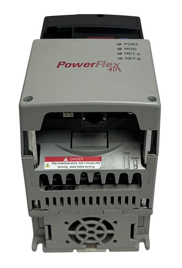 Used ALLEN BRADLEY 22D-D1P4N104 /A PowerFlex 40 AC DRIVE 0.4kW/0.5HP ENet COMM USNP