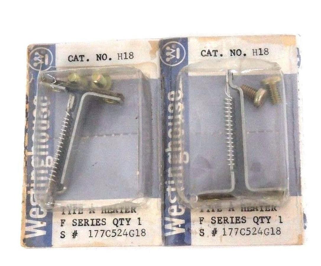 LOT OF 2 NEW WESTINGHOUSE 177C524G18 TYPE A HEATERS CAT. NO. H18