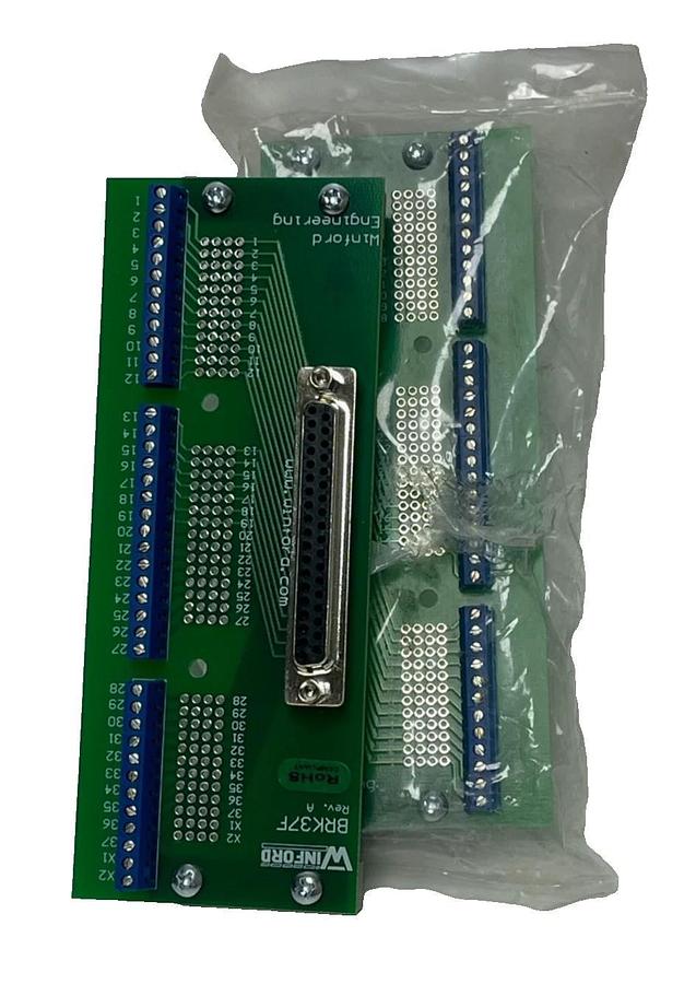 Lot of 2 Winford BRK37F DB37 Female Breakout Boards Screw Terminals - NEW