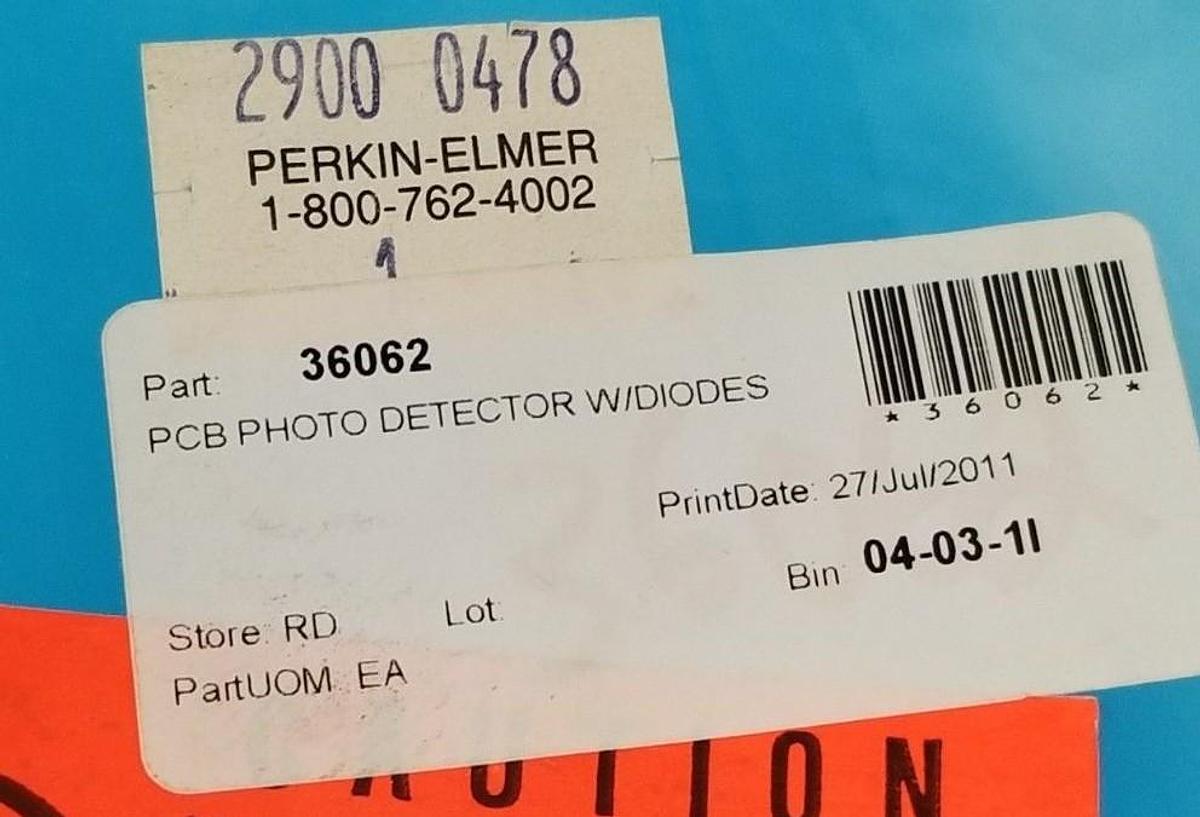 Used NEW PERKIN-ELMER 2900-0478 PHOTO DIODE BOARD 1750-0309-C REV. A, 126312