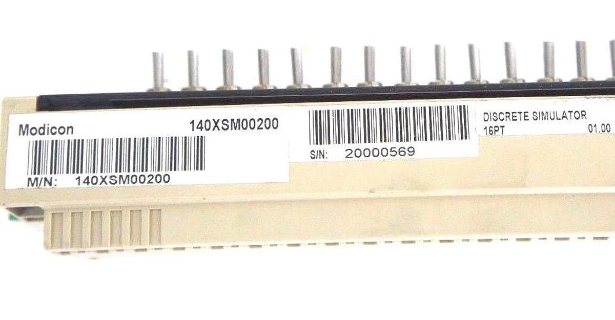 Used MODICON 140XSM00200 DISCRETE SIMULATOR MODULE 16PT
