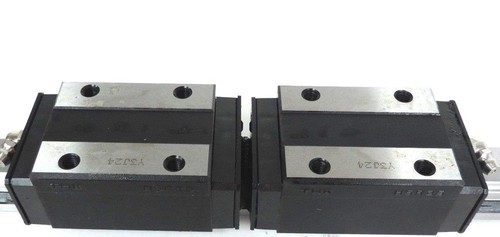 Used NEW THK HSR25R2SSC0 460L 18" LINEAR GUIDE SLIDE RAIL 2 BLOCK HSR25, HSR25R2SS
