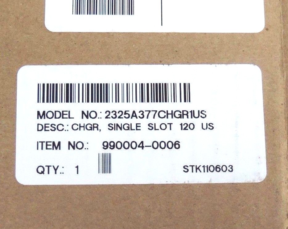 Used NIB LXE 2325A377CHGR1US SINGLE SLOT BATTERY CHARGER KIT, REV. A, 9900040006